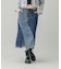 LACE UP DENIM SKIRT