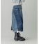 LACE UP DENIM SKIRT