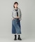 LACE UP DENIM SKIRT