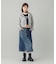 LACE UP DENIM SKIRT