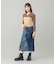 LACE UP DENIM SKIRT