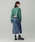 LACE UP DENIM SKIRT