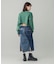 LACE UP DENIM SKIRT
