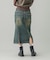 LACE UP DENIM SKIRT