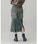 LACE UP DENIM SKIRT