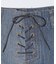 LACE UP DENIM SKIRT