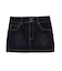FLOCKED DENIM MINI SKIRT