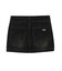 FLOCKED DENIM MINI SKIRT