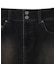 FLOCKED DENIM MINI SKIRT