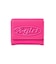 TONAL OVAL LOGO BUCKLE FAUX LEATHER MINI WALLET