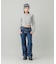 LACE UP DENIM PANTS
