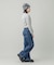 LACE UP DENIM PANTS