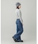 LACE UP DENIM PANTS