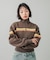STRIPED COMPACT SWEAT TRACK TOP