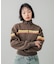 STRIPED COMPACT SWEAT TRACK TOP