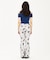HANDWRITTEN FLOWER JERSEY FLARE PANTS