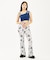 HANDWRITTEN FLOWER JERSEY FLARE PANTS