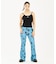 HANDWRITTEN FLOWER JERSEY FLARE PANTS