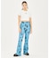HANDWRITTEN FLOWER JERSEY FLARE PANTS