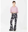 HANDWRITTEN FLOWER JERSEY FLARE PANTS