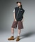 DISTRESSED CIRCLE LOGO ZIP UP SWEAT VEST
