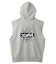 DISTRESSED CIRCLE LOGO ZIP UP SWEAT VEST