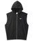 DISTRESSED CIRCLE LOGO ZIP UP SWEAT VEST