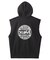 DISTRESSED CIRCLE LOGO ZIP UP SWEAT VEST