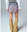 CURSIVE LOGO DENIM MINI SKIRT