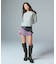 CURSIVE LOGO DENIM MINI SKIRT