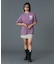 CURSIVE LOGO DENIM MINI SKIRT