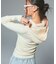 HAIRY HOODED HALF ZIP TOP