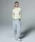 HAIRY HOODED HALF ZIP TOP