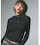 HAIRY HOODED HALF ZIP TOP