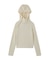 HAIRY HOODED HALF ZIP TOP