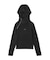 HAIRY HOODED HALF ZIP TOP