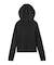 HAIRY HOODED HALF ZIP TOP