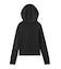 HAIRY HOODED HALF ZIP TOP