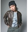 DISTRESSED FAUX LEATHER COMPACT BLOUSON