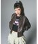 DISTRESSED FAUX LEATHER COMPACT BLOUSON