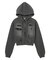 DISTRESSED ZIP UP SWEAT HOODIE