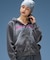FADED LOGO PRINT ZIP UP SWEAT HOODIE