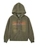 FADED LOGO PRINT ZIP UP SWEAT HOODIE