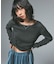 FADED DRAWSTRING L/S TOP