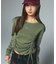 FADED DRAWSTRING L/S TOP