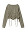 FADED DRAWSTRING L/S TOP