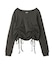 FADED DRAWSTRING L/S TOP