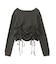 FADED DRAWSTRING L/S TOP