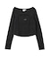 FRONT SLIT RIB L/S TOP