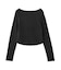 FRONT SLIT RIB L/S TOP